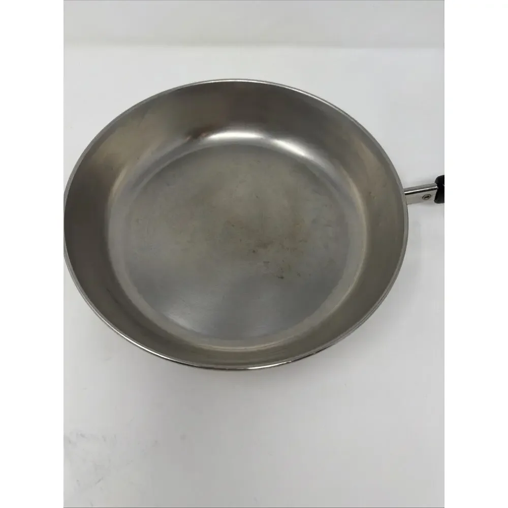 Vintage Revere Ware 9" Skillet Copper Bottom Frying Pan 1801 Clinton, IL USA 88 - Picture 2 of 7